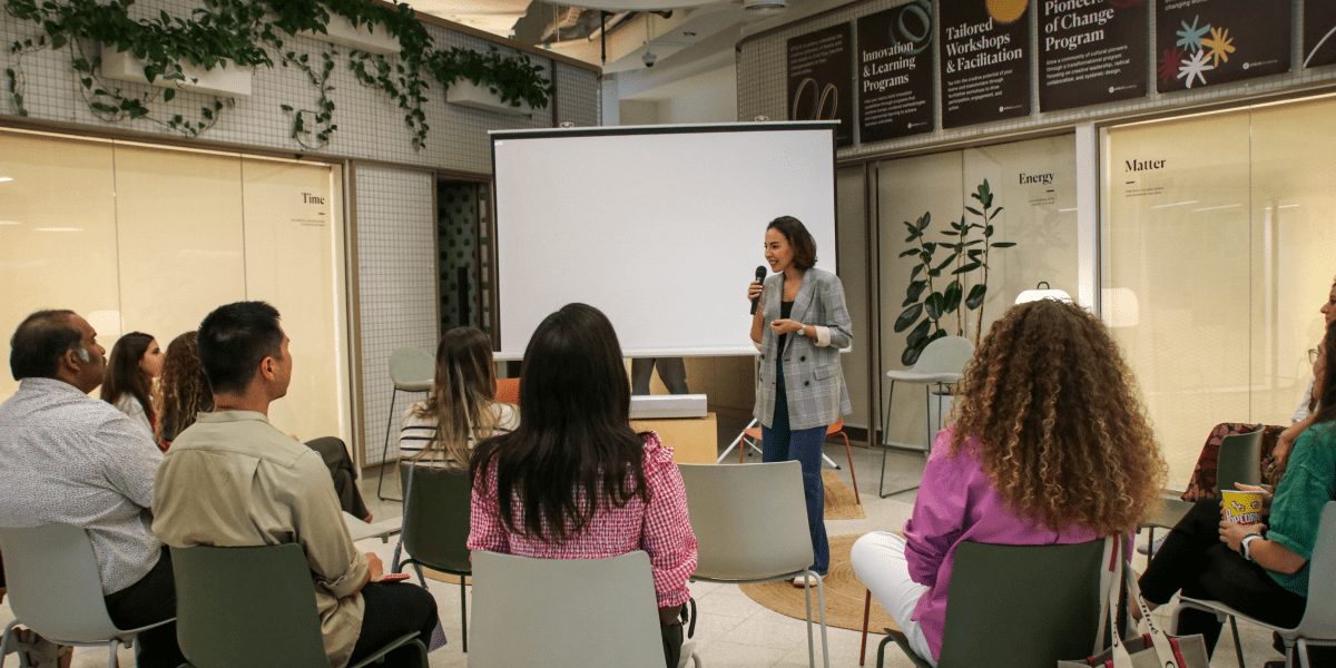 Nadine Zidani CEO of Mena Impact hosting evening event, “At the Threshold – The Power of Purpose-Driven Business,”