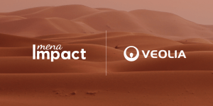 Mena Impact logo and Veolia logo partnership